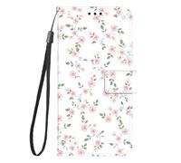 Guxira Funda de cuero para Samsung Galaxy A56 5G, encantadora funda de cuero con patrón de rosas, plegable, protectora 360 grados, con ranura para tarjetas, tipo flip - Hoja de rosa