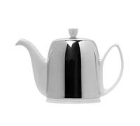 Guy Degrenne 211989 - Tetera para 6 tazas de acero inoxidable/porcelana, 22,5 x 22,5 x 21,7 cm), color blanco
