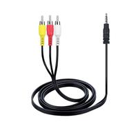 Guy-Tech Cable AV de audio y vídeo de 3,5 mm a 3 RCA para JVC Everio Camcorderl serie GR a TV LCD, GR-DV3U GR-DV400 GR-DV400US GR-DV500, GR-DV500US GR-DV600 GR-DV700 GY-DV700WU