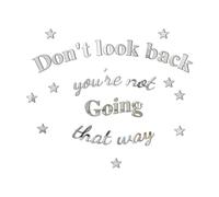 Guyakysk Don't Look Back You Aren't Going That Way - Calcomanías de pared de espejo, calcomanías inspiradoras de vinilo, refranes motivacionales para despegar y pegar, palabras de pared y citas para