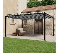 GuyAna Cenador con Techo persiana 3x4 m Tela y Aluminio pergola terraza Exterior toldos para pergolas pergolas de Jardin Antracita