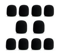 GUYANA Esponja Microfono 10 Mini micrófonos de Audio portátiles, Cubierta de Esponja for Parabrisas, Estuche for micrófono KTV DJ Espuma Microfono (Color : Black)