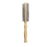 GUYANA Peine Mini Peine Circular for Pelo Rizado, Cepillo Circular Adecuado for Hombres con Pelo Fino o Corto, Mango de Madera Peine Hombre (Color : L)