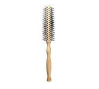 GUYANA Peine Mini Peine Circular for Pelo Rizado, Cepillo Circular Adecuado for Hombres con Pelo Fino o Corto, Mango de Madera Peine Hombre (Color : S)