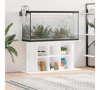 GuyAna Soporte de Acuario Madera ingeniería Blanco Brillo 120x40x60 cm Acuario Completo 100 litros