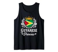 Guyanese Princess Guyana Flag Proud Guyanese Girl Camiseta sin Mangas