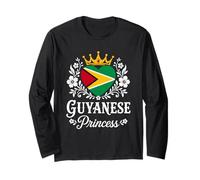 Guyanese Princess Guyana Flag Proud Guyanese Girl Manga Larga