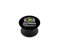 Guyanese Princess Guyana Flag Proud Guyanese Girl PopSockets PopGrip Adhesivo
