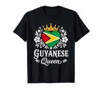 Guyanese Queen Guyana Flag Proud Guyanese Woman Camiseta