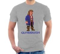 Guybrush Threepwood Pixel Character Profile Monkey Island Men's T-Tshirts Camisetas y Tops. Grey(Large)