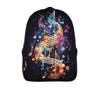 GUYDZOOM Music Note Mochila Infantil 3D, Estuche Escolar Y Bolsa Mochilas Escolares Para Niñas Y Niños Material Escolar Vuelta Al Cole De 40x28x16cm