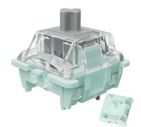 GUYEKS Gateron Jade Series Pre-Lubed Linear Silver Keyboard Switch,3-Pin 45gf Double Spring Switch,for MX Gaming Mechanical Keyboard (Jade Sliver, 90PCS)