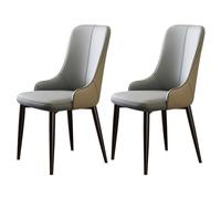 Guyifuny Juego de 2 sillas de Comedor, sillones Modernos para Sala de Estar con Respaldo Curvo y Patas de Metal Resistentes, sillas Decorativas de Ocio para salón, Oficina, Gris b