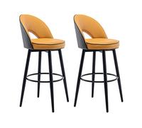 Guyifuny Juego de 2 taburetes de Bar giratorios, tapizados en Piel sintética de Primera Calidad, con Respaldo para Pub, hogar, Bar, Comedor, C, 72 cm de Altura.