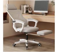 Guyifuny Silla de Escritorio con Ruedas, Silla ejecutiva giratoria, tapizada en Malla Transpirable, Respaldo Ajustable de 90 a 135°, sillón para computadora con reposapiés