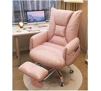 Guyifuny Silla de Escritorio ejecutiva con Ruedas, giratoria 360 Grados, Silla de Oficina ergonómica de Cuero, Respaldo inclinable de 90 a 120°, Altura Ajustable para computadora con reposapiés