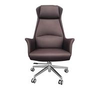 Guyifuny Silla de Escritorio ergonómica de Oficina de Cuero giratoria ejecutiva Alta cómoda con Respaldo Alto y apoyabrazos Silla de Trabajo giratoria para computadora