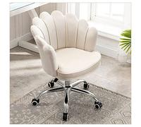 Guyifuny Silla De Escritorio Ergonómica Giratoria para Computadora Gira 360 ° Silla De Oficina En Casa Ajustable En Altura con Ruedas para Recepción/Hogar/Dormitorio/Tienda,C