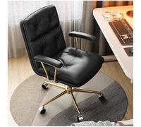 Guyifuny Silla de Oficina ergonómica de Cuero Artificial Transpirable, Silla giratoria de 360°, Resistente, con Respaldo, para el hogar y la Oficina