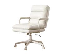 Guyifuny Silla de Oficina Moderna ergonómica Alta para computadora con Ruedas, Escritorio Giratorio para Estudio de Oficina, computadora con reposabrazos y Soporte Lumbar