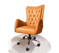 Guyifuny Silla ejecutiva de Oficina Moderna, Escritorio de Cuero sintético, 5 Ruedas, Patas de Acero, elevable, giratoria, Silla para Juegos de computadora para el hogar, la Oficina, el Trabajo y el