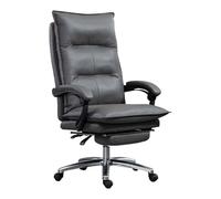Guyifuny Silla giratoria para Oficina, Escritorio, Respaldo Alto, cómoda, reclinable, de Cuero, con reposapiés retráctil, Silla ejecutiva para Oficina en casa