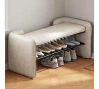 Guyii Banco acolchado para pasillo con tecnología de tela, banco moderno escandinavo, banco acolchado para salón, entrada, armario, dormitorio, elegante banco de tela, banco decorativo