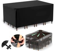 Guying Art Funda de sofá de jardín de ratán para exteriores, 230 x 140 x 90 cm, funda de sofá de 2 a 3 plazas, funda de sofá de esquina para silla y mesa, funda de sofá de ratán rectangular