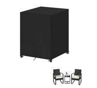 Guying Art Fundas impermeables para muebles de jardín al aire libre, 50 x 50 x 38 cm, tela Oxford 420D, rectangular, para sillas de exterior, juego de jardín, cordón ajustable y cerradura