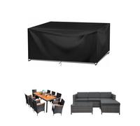 Guying Art Fundas rectangulares para muebles de jardín, impermeables, 180 x 115 x 70 cm, tela Oxford 420D, resistente al viento, anti-UV, fundas de mesa para exteriores