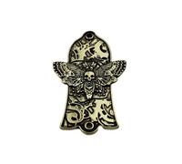 Guyker 1 funda para cabeza de guitarra con 2 agujeros, cubierta de barra de armadura de guitarra de aleación de zinc para accesorios de guitarra estilo LP, patrón de esqueleto de mariposa JA2002, oro