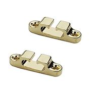 Guyker 2Pcs 2-String Retainer/String Guide for Electric Bass Head Retainer String Tree String Buckle Guide Groove Bass String SR4, Gold