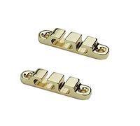 Guyker 2Pcs 3-String Retainer/String Guide for Electric Bass Head Retainer String Tree String Buckle Guide Groove Bass String SR5, Gold