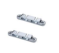 Guyker 2Pcs 4-String Retainer/String Guide for Electric Bass Head Retainer String Tree String Buckle Guide Groove Bass String SR6, Chrome