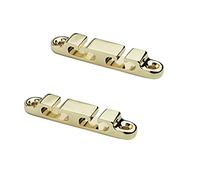 Guyker 2Pcs 4-String Retainer/String Guide for Electric Bass Head Retainer String Tree String Buckle Guide Groove Bass String SR6, Gold