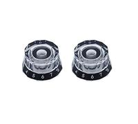 Guyker 2Pcs PRS Potentiometer Control Knobs Dia. 6mm (0.24") Shaft Pots - Rotary Volume Tone Buttons Replacement Part for Electric Guitar or Precision Bass - White