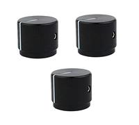 Guyker 3Pcs Guitar Aluminum Flat Top Control Knobs Dia. 6mm(0.24") Shaft Pots - Dome Tuning Potentiometer Knob Replacement Part for Electric Guitar or Precision Bass