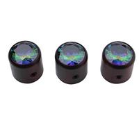 Guyker 3Pcs Red Sandalwood Potentiometer Control Knobs Dia. 6mm (0.24") Shaft Pots - Rotary Volume Tone Knob Replacement Part for Electric Guitar or Precision Bass - CNC Machined, WK004