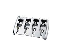 Guyker 4 String Bass Chunky Bridge - Zinc Saddle Bridges Tailpiece Replacement for Jazz Bass - Precision Electric Instruments (Chrome)