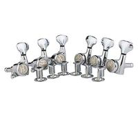 Guyker 6Pcs Guitar Locking Tuners (6 Left Handed) - 1:18 Ratio Lock String Tuning Key Pegs Machine Heads Set Replacement for LP, SG, TL Style Electric, Folk or Acoustic Guitars - Chrome