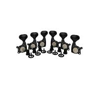 Guyker 6Pcs Guitar Machine Heads (3L + 3R) - 1:21 Sealed Tuning Key Pegs Tuners Set Replacement for ST Tele SG Style Electric or Acoustic Guitars - Black