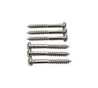 Guyker 6Pcs String Lock Mounting Screws with Notch for Tremolo System Bridge Saddles Tailpiece Accessories Electric Guitar
