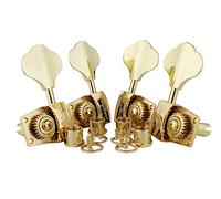 Guyker Bass Tuners (2R + 2L) - 1:26 Ratio Open Gear Tuning Key Pegs Machine Head Replacement for Electric Jazz Guitar Bass or Precision Instruments - Gold