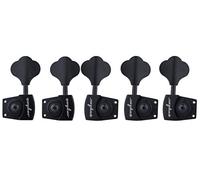 Guyker Bass Tuners (3R + 2L) - 1:26 Ratio Open Gear Tuning Key Pegs Machine Head Replacement for Electric Jazz Guitar Bass or Precision Instruments - Black