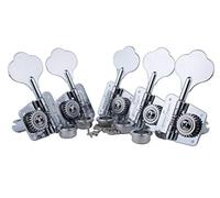 Guyker Bass Tuners (3R + 2L) - 1:26 Ratio Open Gear Tuning Key Pegs Machine Head Replacement for Electric Jazz Guitar Bass or Precision Instruments - Chrome