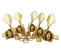 Guyker Bass Tuners (3R + 2L) - 1:26 Ratio Open Gear Tuning Key Pegs Machine Head Replacement for Electric Jazz Guitar Bass or Precision Instruments - Gold