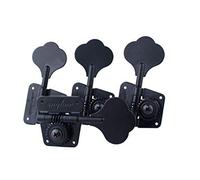 Guyker Bass Tuners (4 for Right) - 1:26 Ratio Open Gear Tuning Key Pegs Machine Head Replacement for Electric Jazz Guitar Bass or Precision Instruments - Black