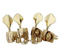Guyker Bass Tuners (4 for Right) - 1:26 Ratio Open Gear Tuning Key Pegs Machine Head Replacement for Electric Jazz Guitar Bass or Precision Instruments - Gold