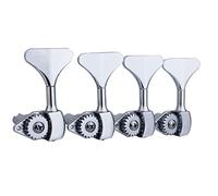 Guyker Cabezal de máquina de bajo (4 para izquierda) - Relación 1:20 Afinadores de engranaje abierto clavijas de afinación de repuesto para guitarra eléctrica de jazz bajo o instrumentos de precisión