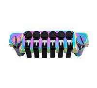 Guyker Cordal de puente de guitarra, puentes vintage TP 6 de los años 70 con tacos e insertos de repuesto compatible con guitarra eléctrica LP Les Paul de 6 cuerdas (camaleón arcoíris)